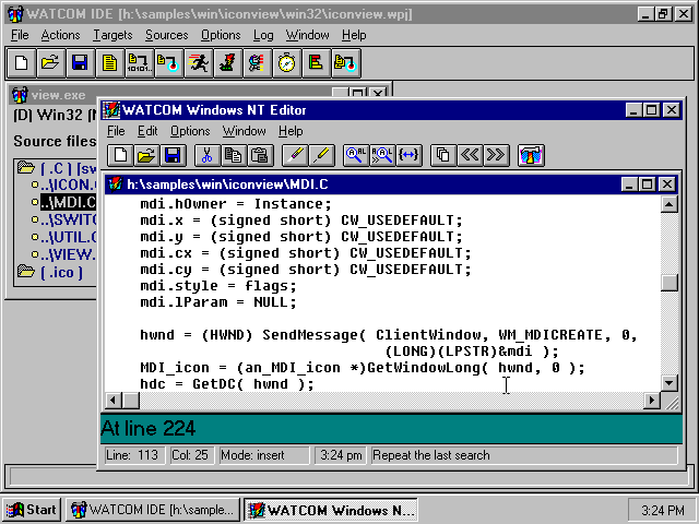 Watcom CPP 11b - IDE